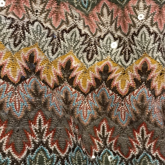 EXPRESS brown retro sequin skirt - Picture 4 of 5